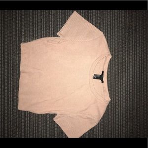 ribbed short sleeve crop top